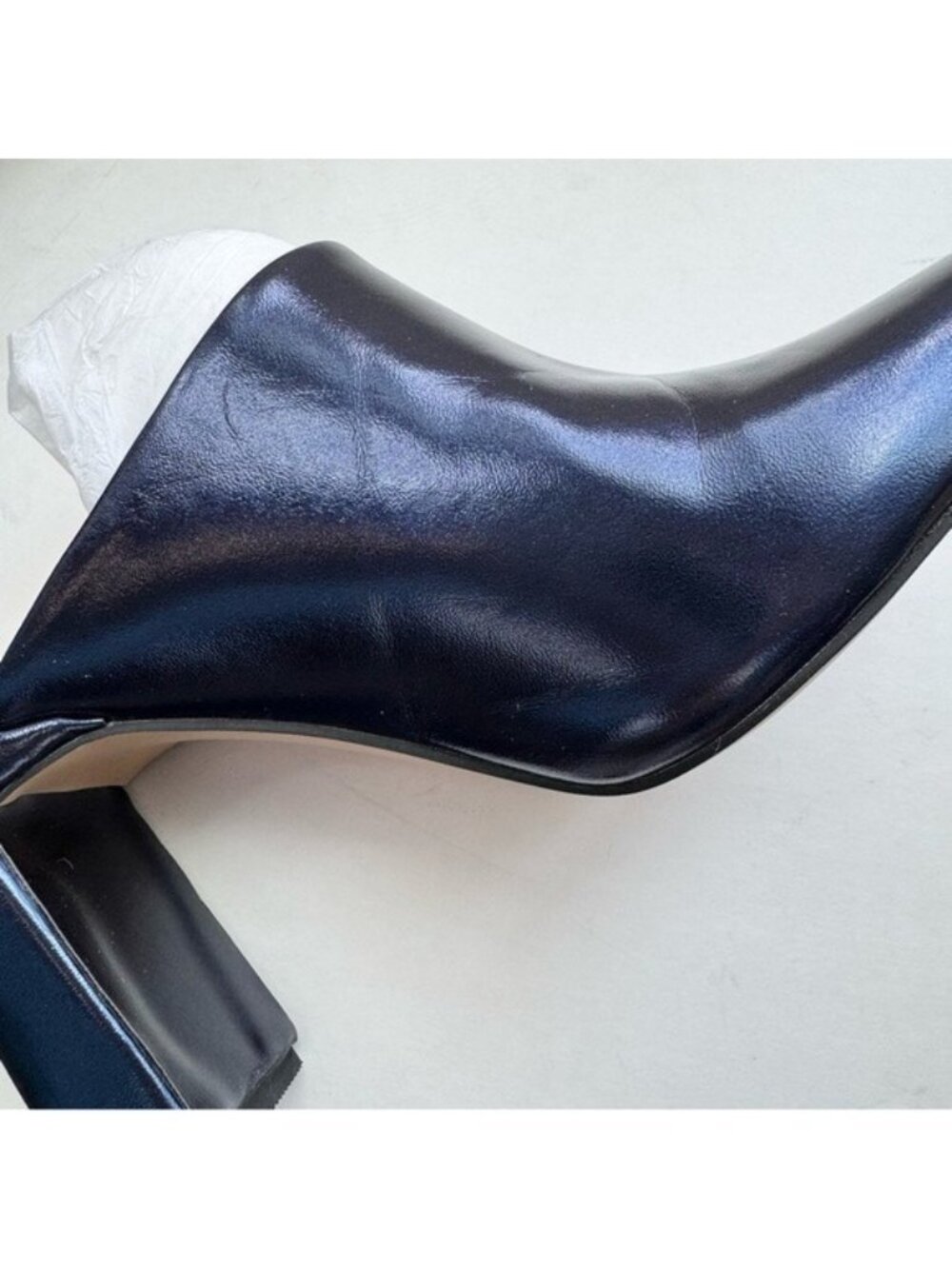 Women Mules Slip On High Heel Mule Dark Blue Size 8 FSJ - Picture 10 of 12